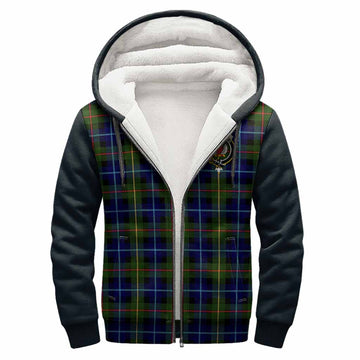 Smith Tartan Accent Sherpa Hoodie with Family Crest
