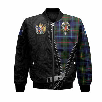 Smith Tartan Bomber Jacket New Zealand Pattern Unique Zipper Stylized
