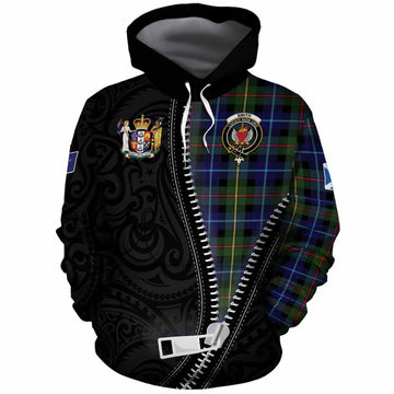 Smith Tartan Cotton Hoodie New Zealand Pattern Unique Zipper Stylized