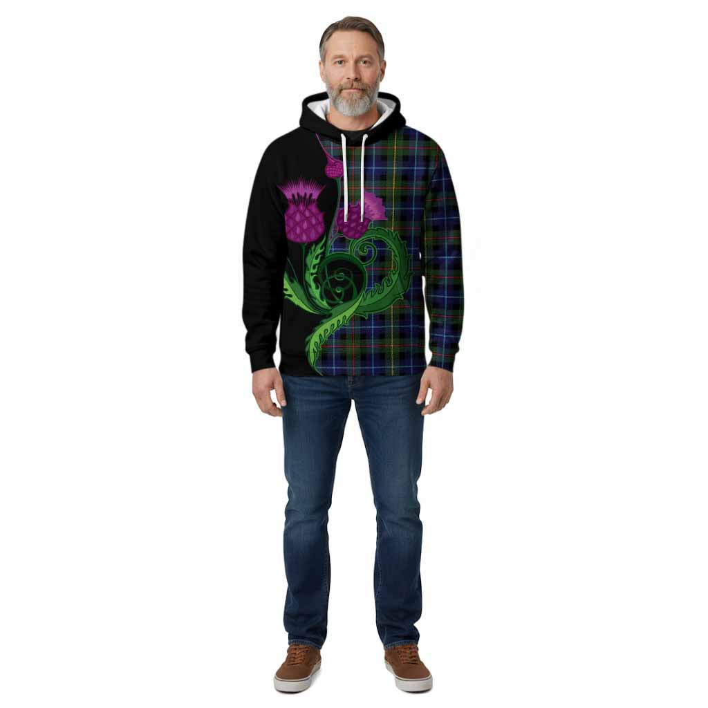 Smith Tartan Cotton Hoodie Traditional Scottish Thistle