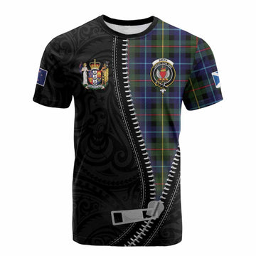 Smith Tartan Cotton T-shirt New Zealand Pattern Unique Zipper Stylized