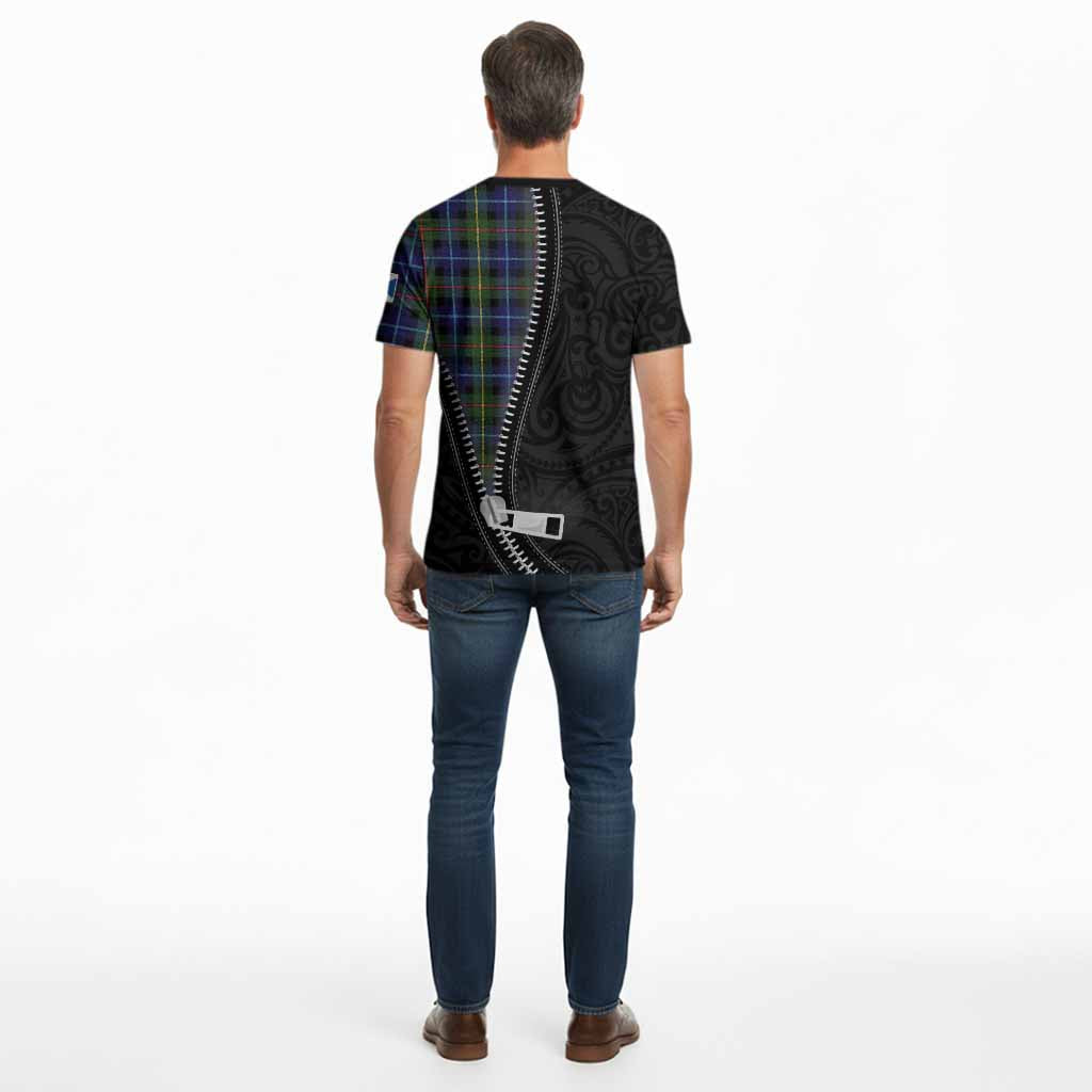 Smith Tartan Cotton T-shirt New Zealand Pattern Unique Zipper Stylized