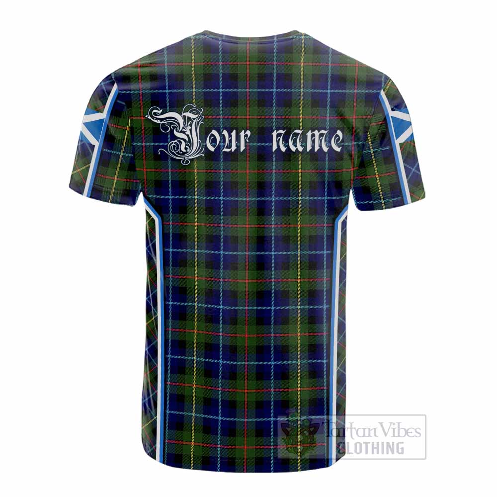 Smith Tartan Crest Cotton T-shirt Scotland Coat of Arm Flag Style - Tartan Vibes Clothing