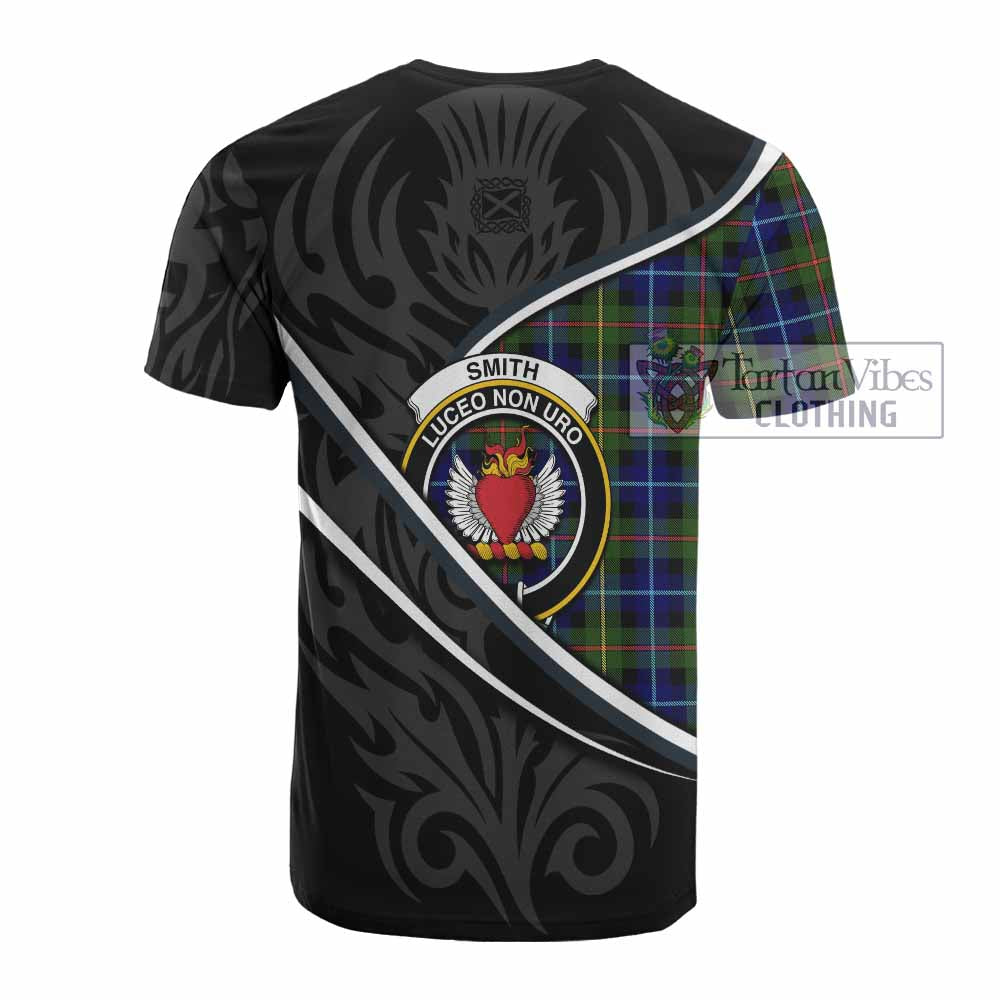 Smith Tartan Family Crest Cotton T-shirt Celtic Scottish Thistle Floral - Tartan Vibes Clothing
