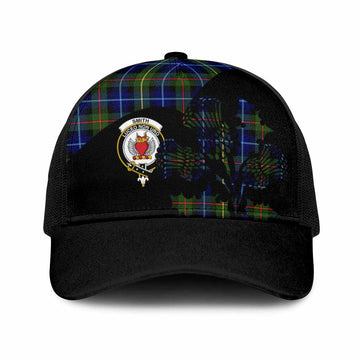 Smith Tartan Family Crest Mesh Trucker Cap Scotland Thistle Floral Flag Style