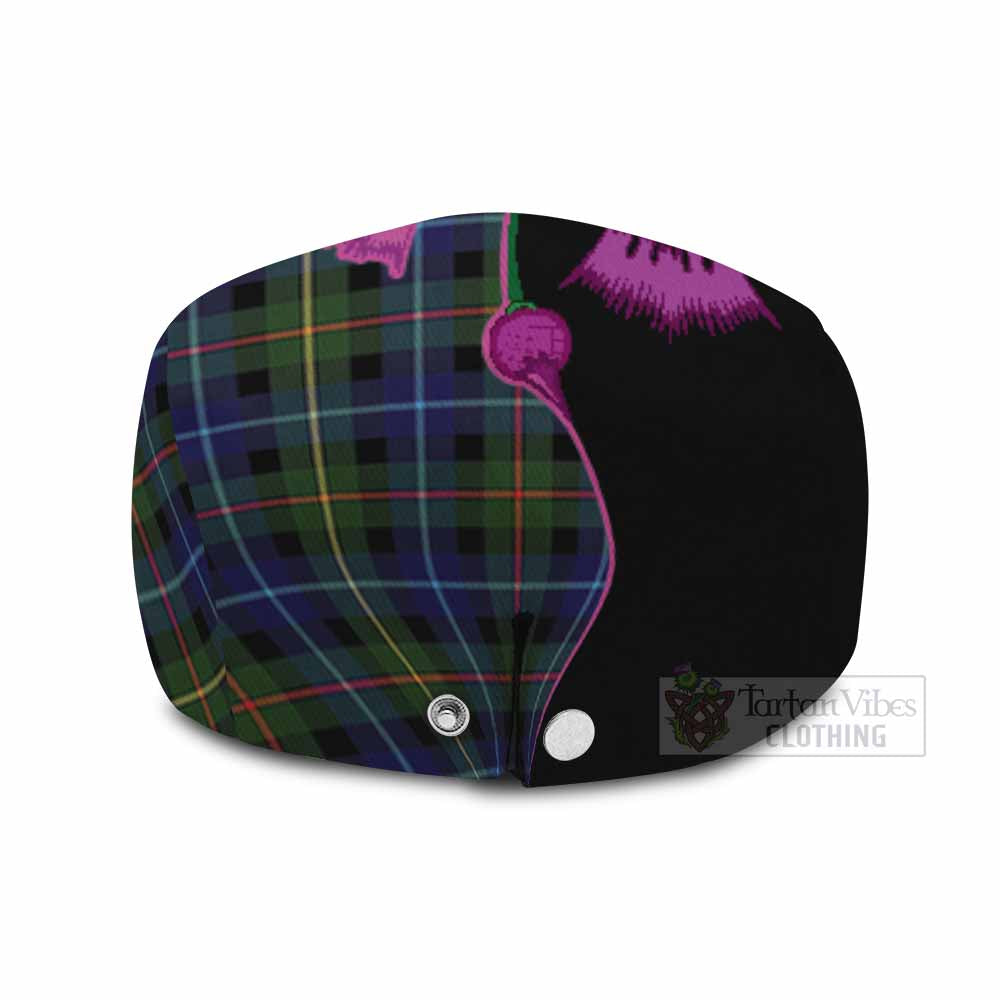 Smith Tartan Flat Cap, Jeff Cap Traditional Scottish Thistle - Tartan Vibes Clothing
