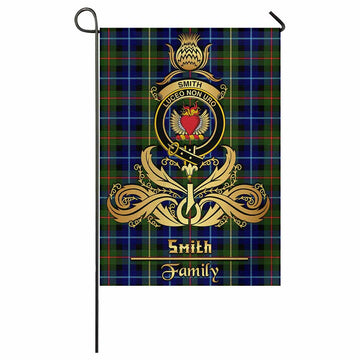 Smith Tartan Garden Flag with Highland Thistle Cherish Family Crest Style