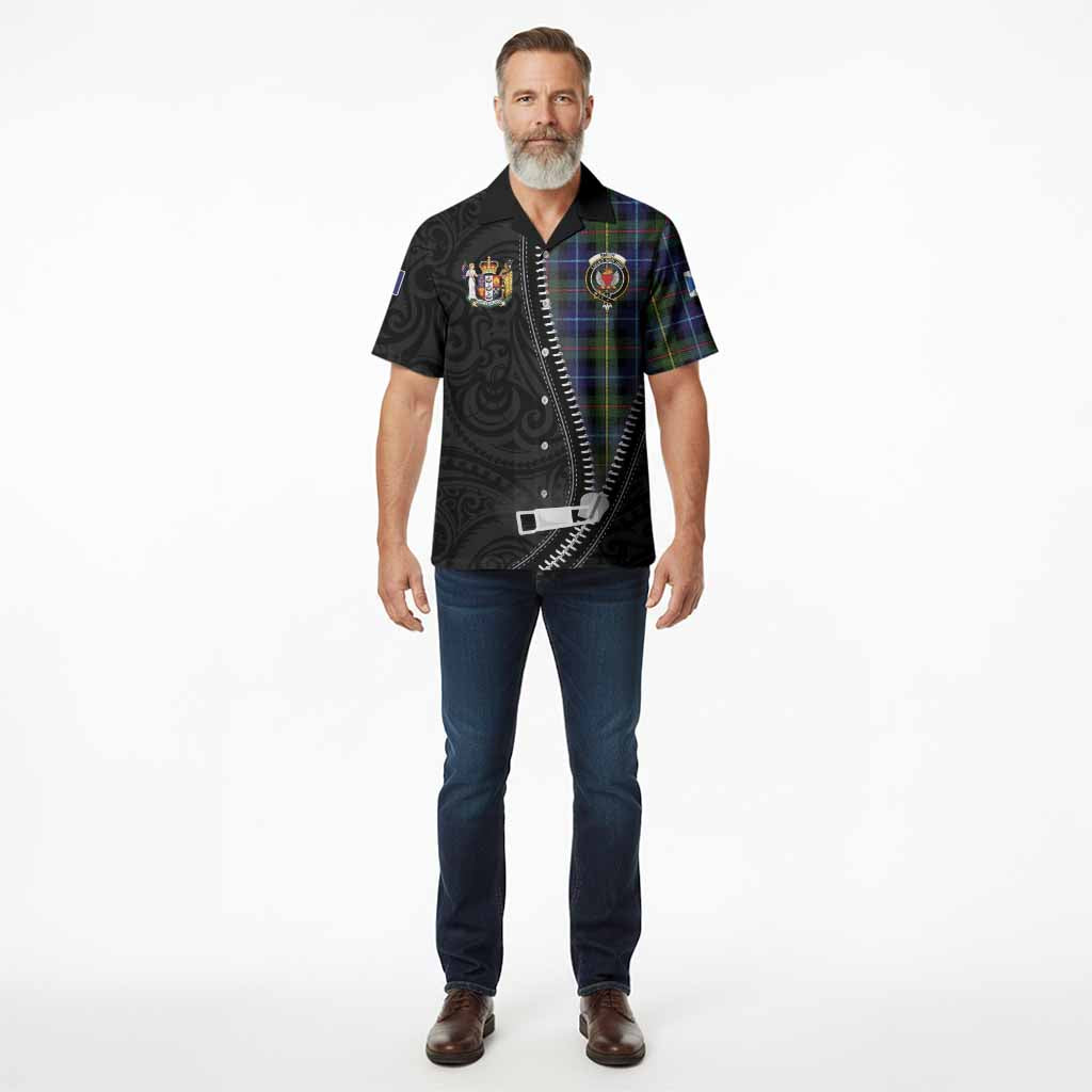 Smith Tartan Hawaiian Shirt New Zealand Pattern Unique Zipper Stylized