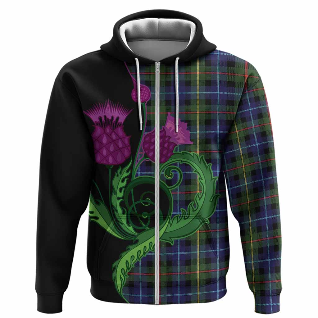 Smith Tartan Hoodie Traditional Scottish Thistle