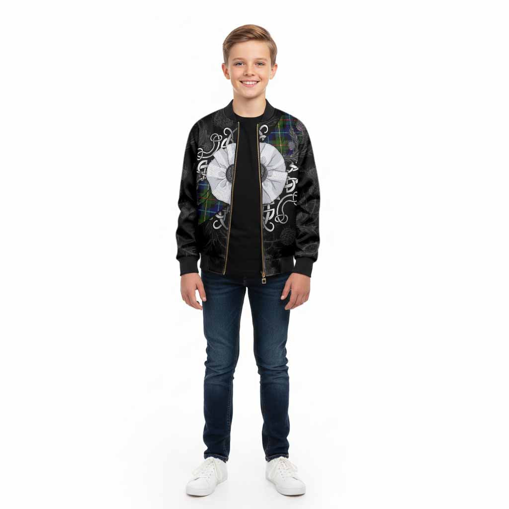 Smith Tartan Kid Bomber Jacket Jacobite White Rose - Tartan Vibes Clothing