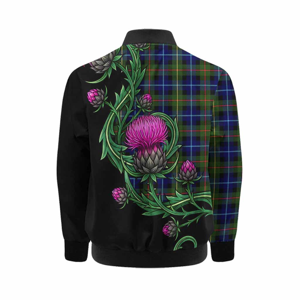 Smith Tartan Kid Bomber Jacket Resilient Scottish Thistle Kid - Tartan Vibes Clothing