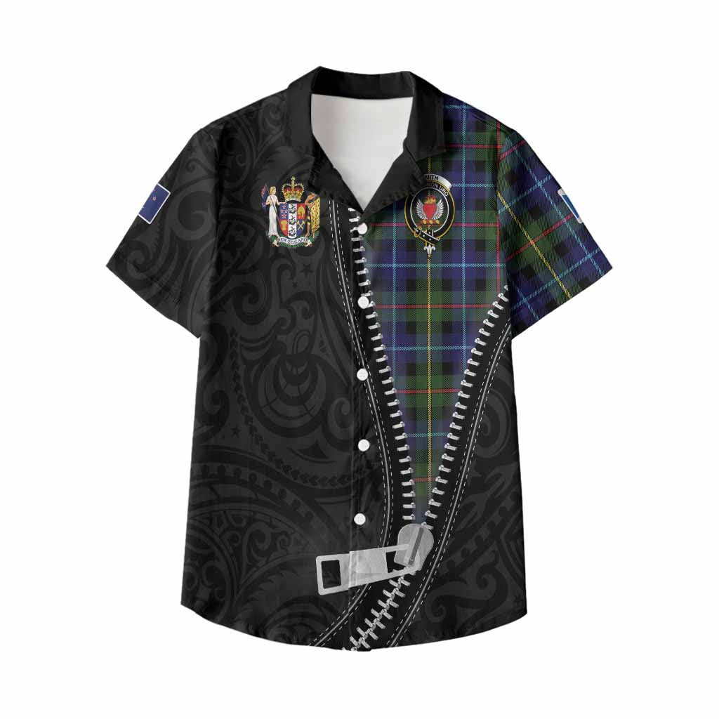 Smith Tartan Kid Hawaiian Shirt New Zealand Pattern Unique Zipper Stylized