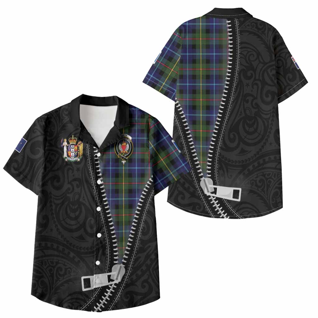 Smith Tartan Kid Hawaiian Shirt New Zealand Pattern Unique Zipper Stylized