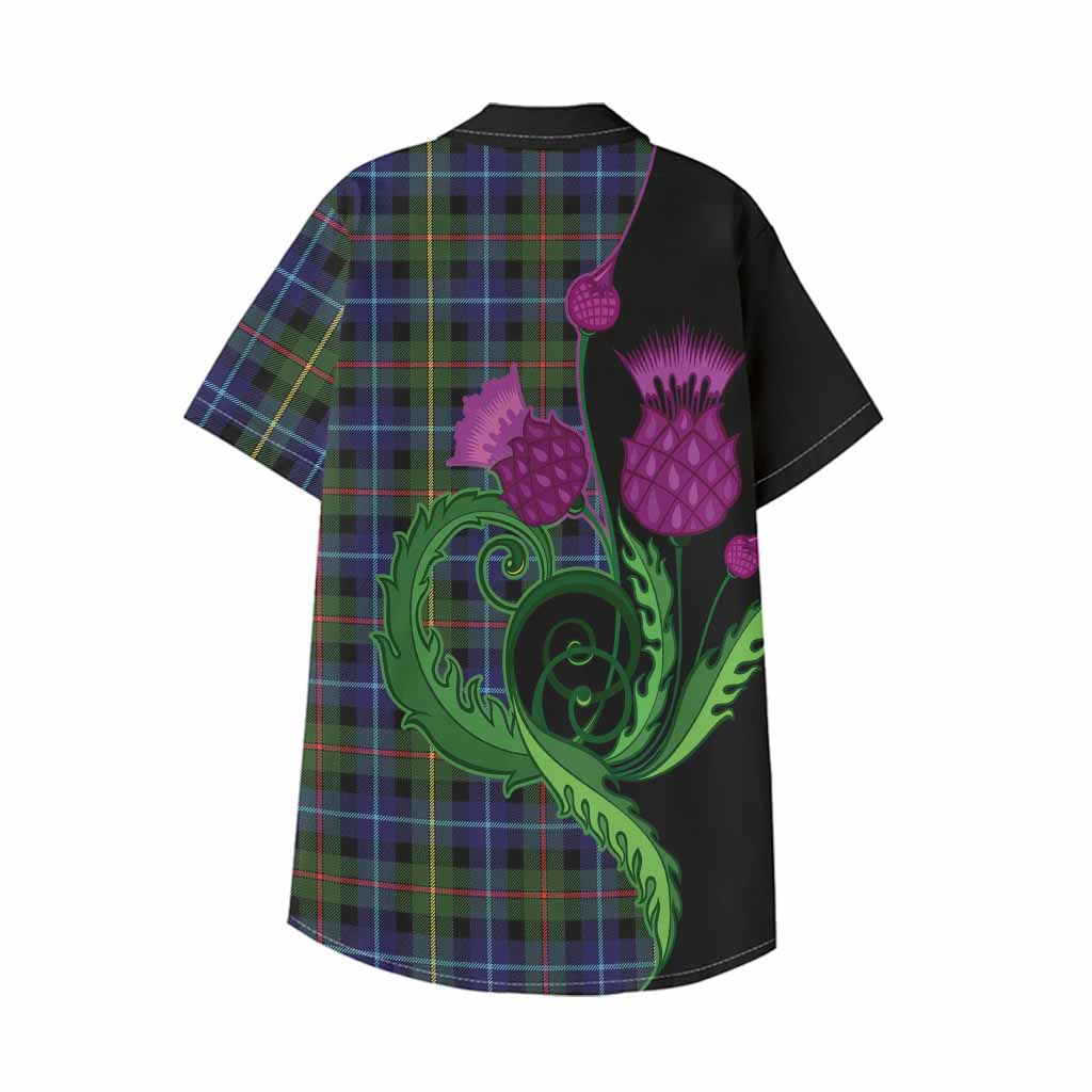Smith Tartan Kid Hawaiian Shirt Traditional Scottish Thistle