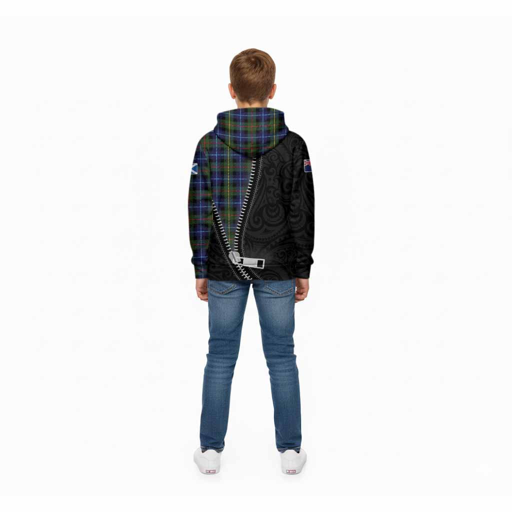 Smith Tartan Kid Hoodie New Zealand Pattern Unique Zipper Stylized
