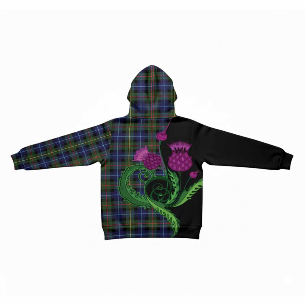 Smith Tartan Kid Hoodie Traditional Scottish Thistle