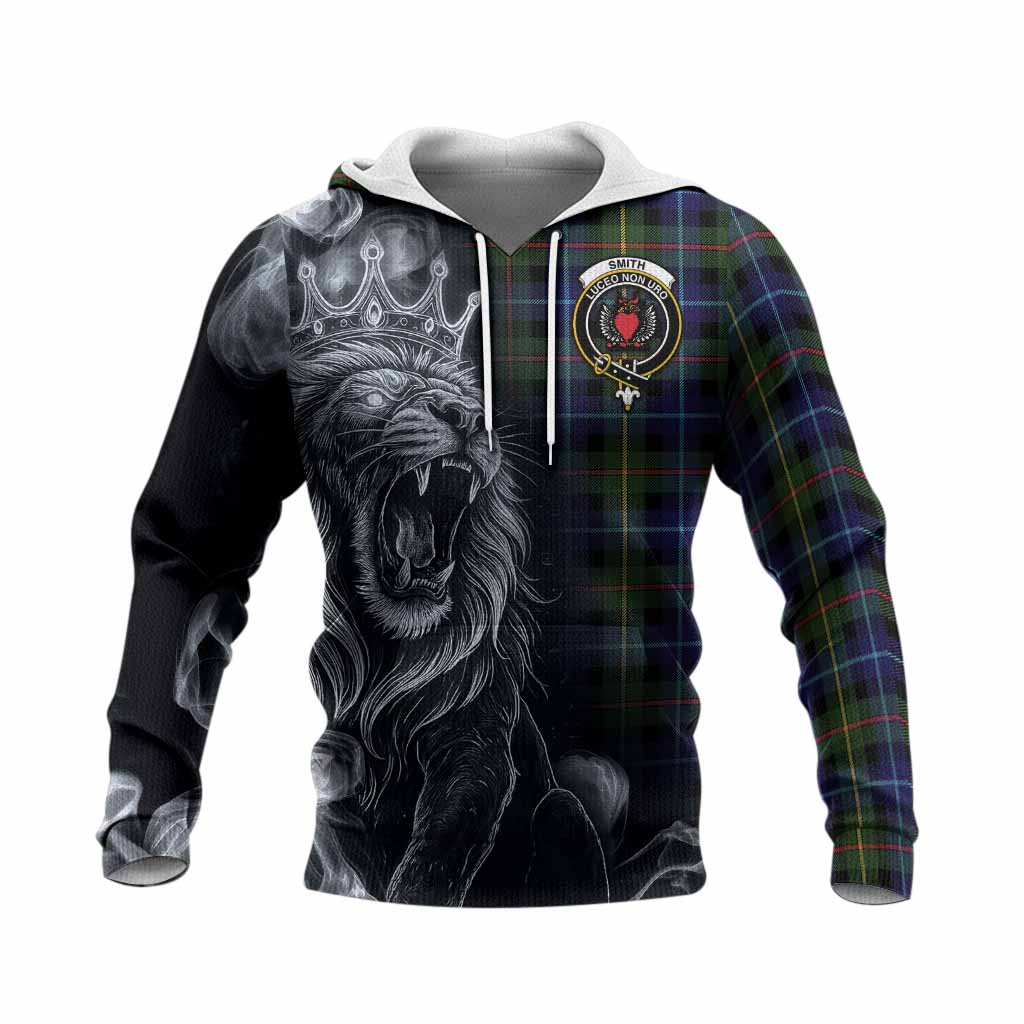 Smith Tartan Knitted Hoodie Roaring Lion Heritage