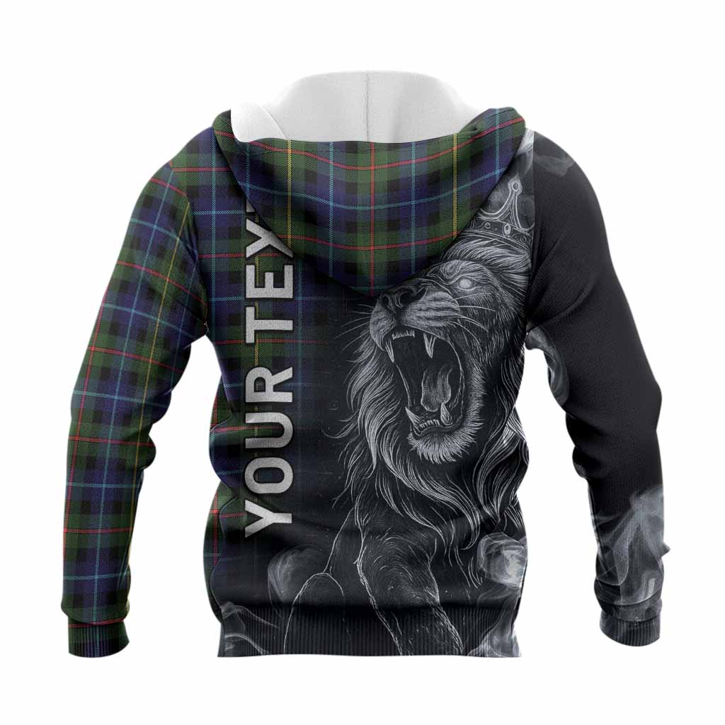 Smith Tartan Knitted Hoodie Roaring Lion Heritage