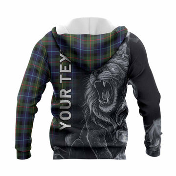 Smith Tartan Knitted Hoodie Roaring Lion Heritage