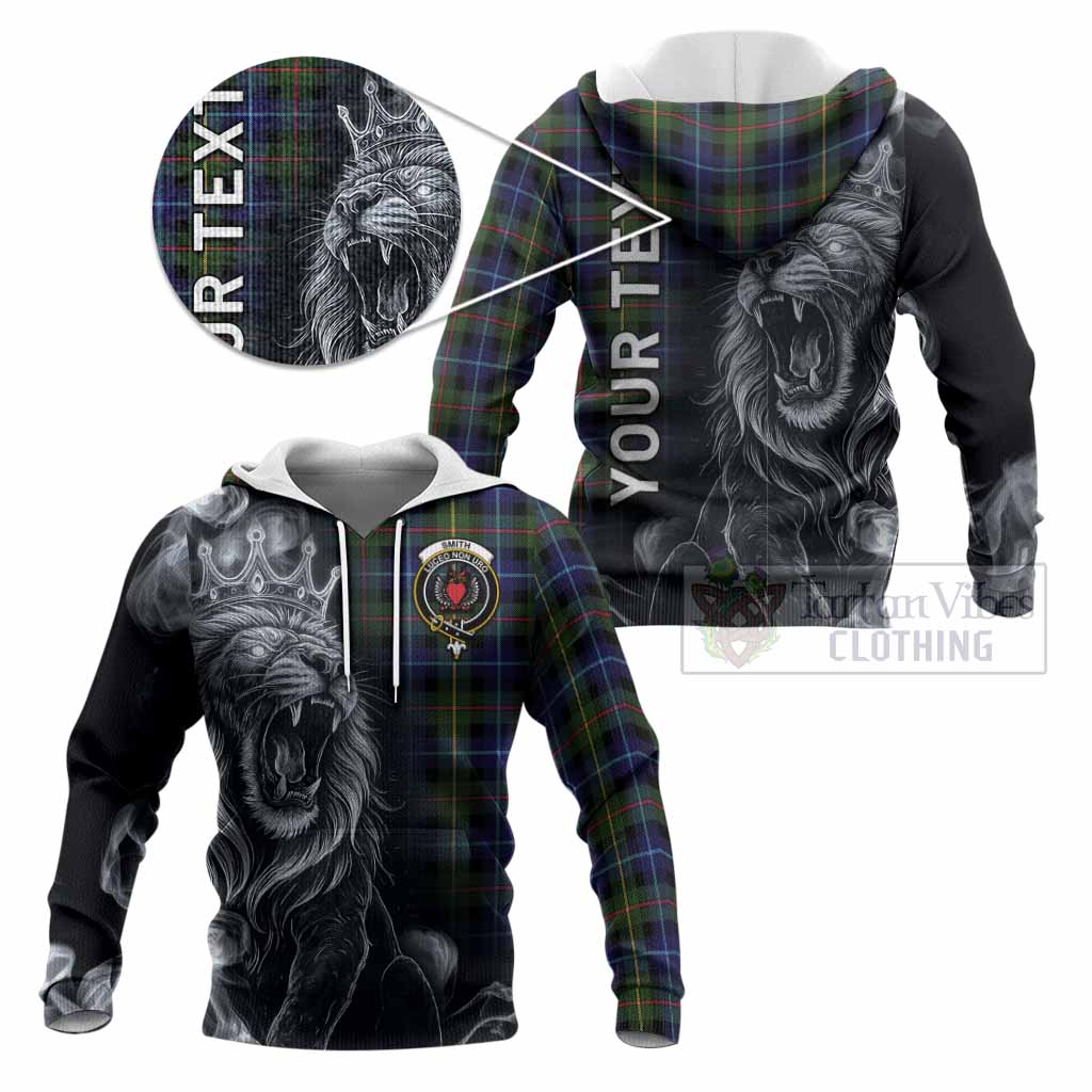 Smith Tartan Knitted Hoodie Roaring Lion Heritage