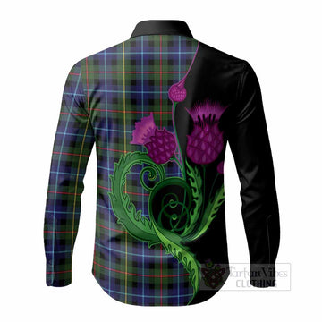 Smith Tartan Long Sleeve Button Shirts Traditional Scottish Thistle