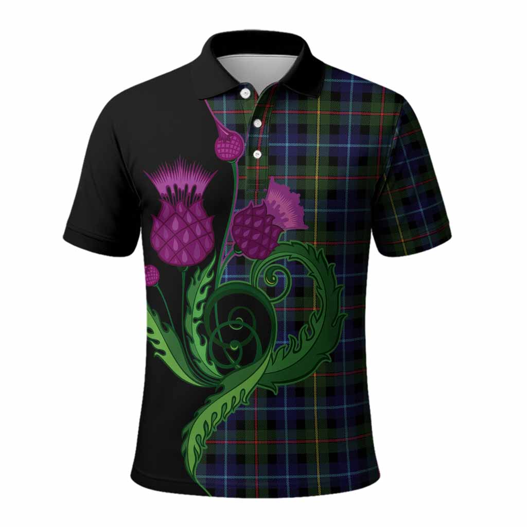 Smith Tartan Polo Shirt Traditional Scottish Thistle