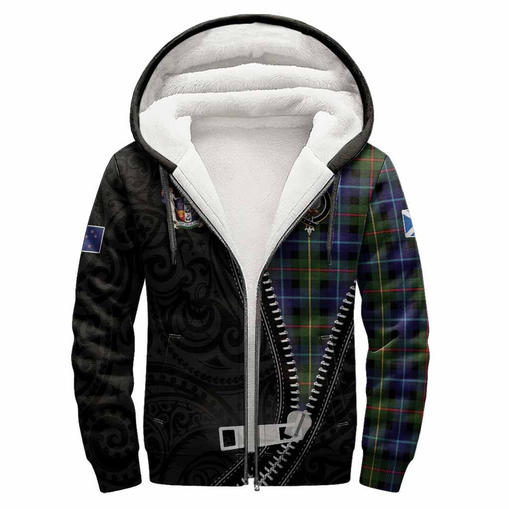 Smith Tartan Sherpa Hoodie New Zealand Pattern Unique Zipper Stylized