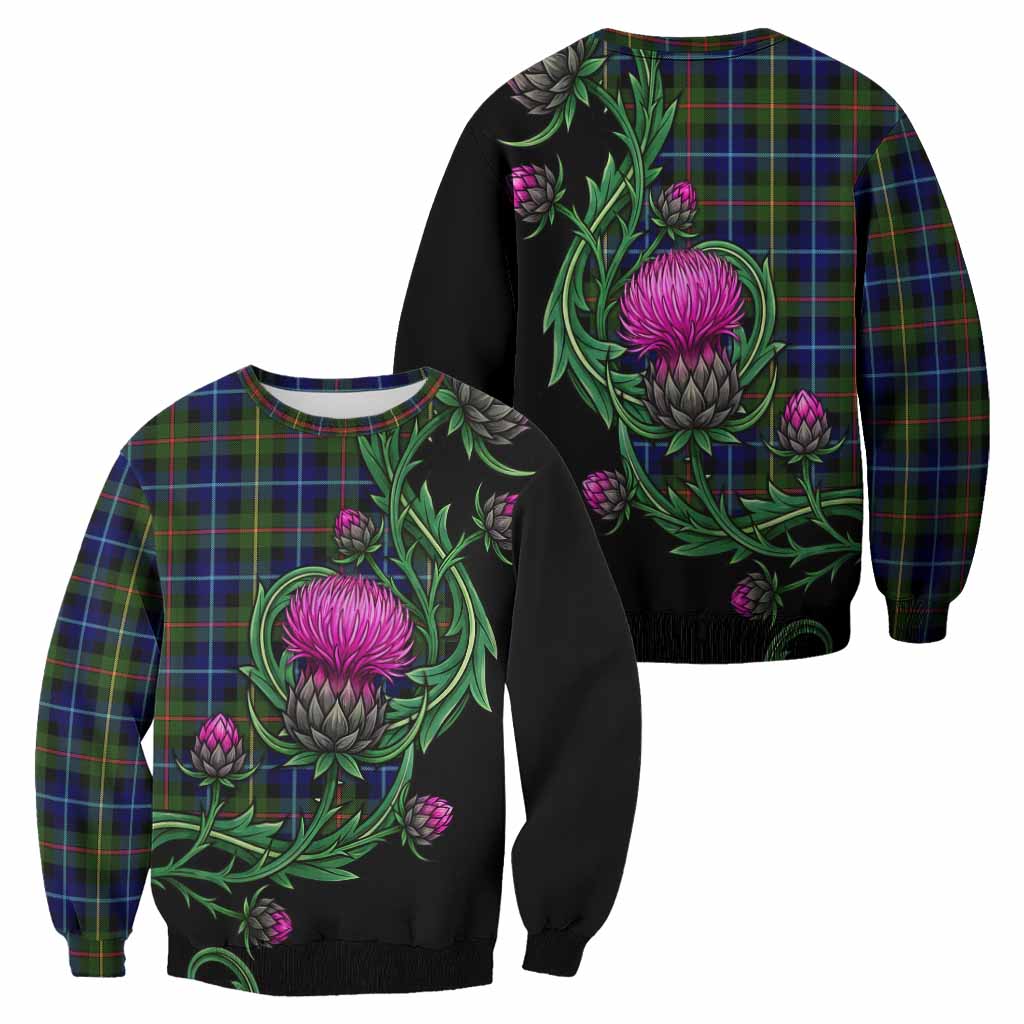 Smith Tartan Sweatshirt Resilient Scottish Thistle - Tartan Vibes Clothing