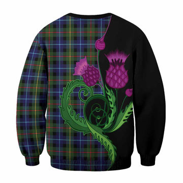 Smith Tartan Sweatshirt Traditional Scottish Thistle
