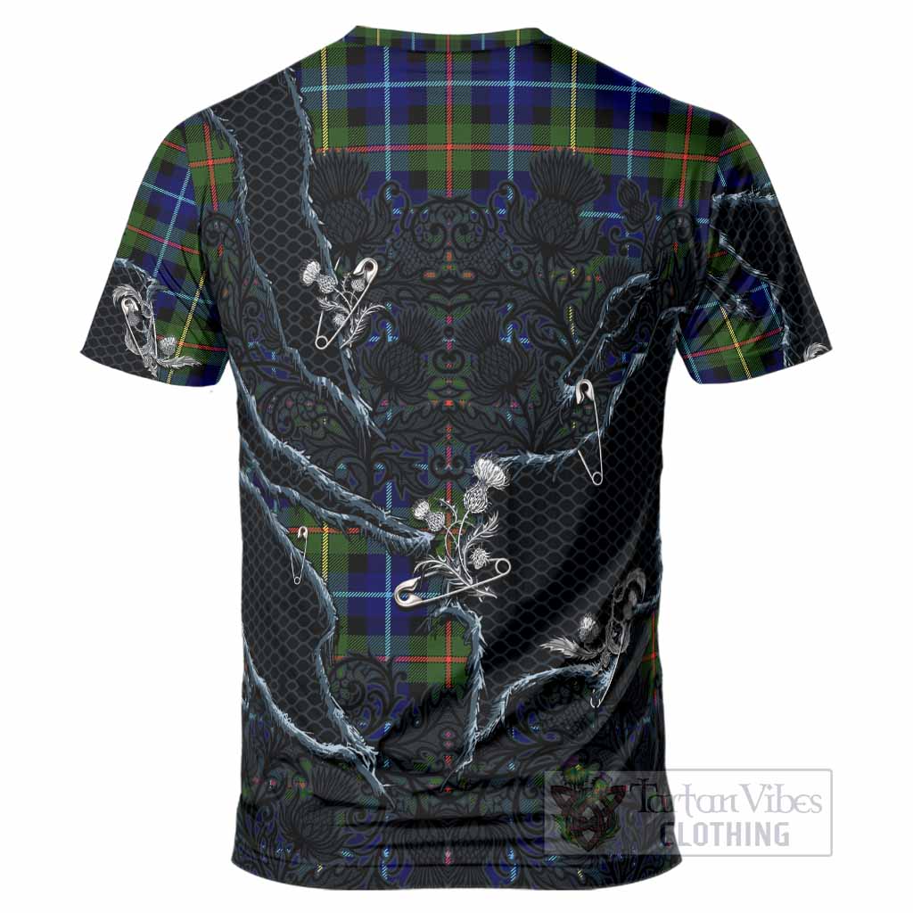 Smith Tartan Thistle Dark Gothic T-Shirt - Tartan Vibes Clothing