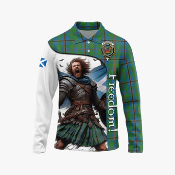 Tartan Vibes Clothing Snodgrass Crest Tartan Long Sleeve Polo Shirt Inspired by the Freedom of Scottish Warrior