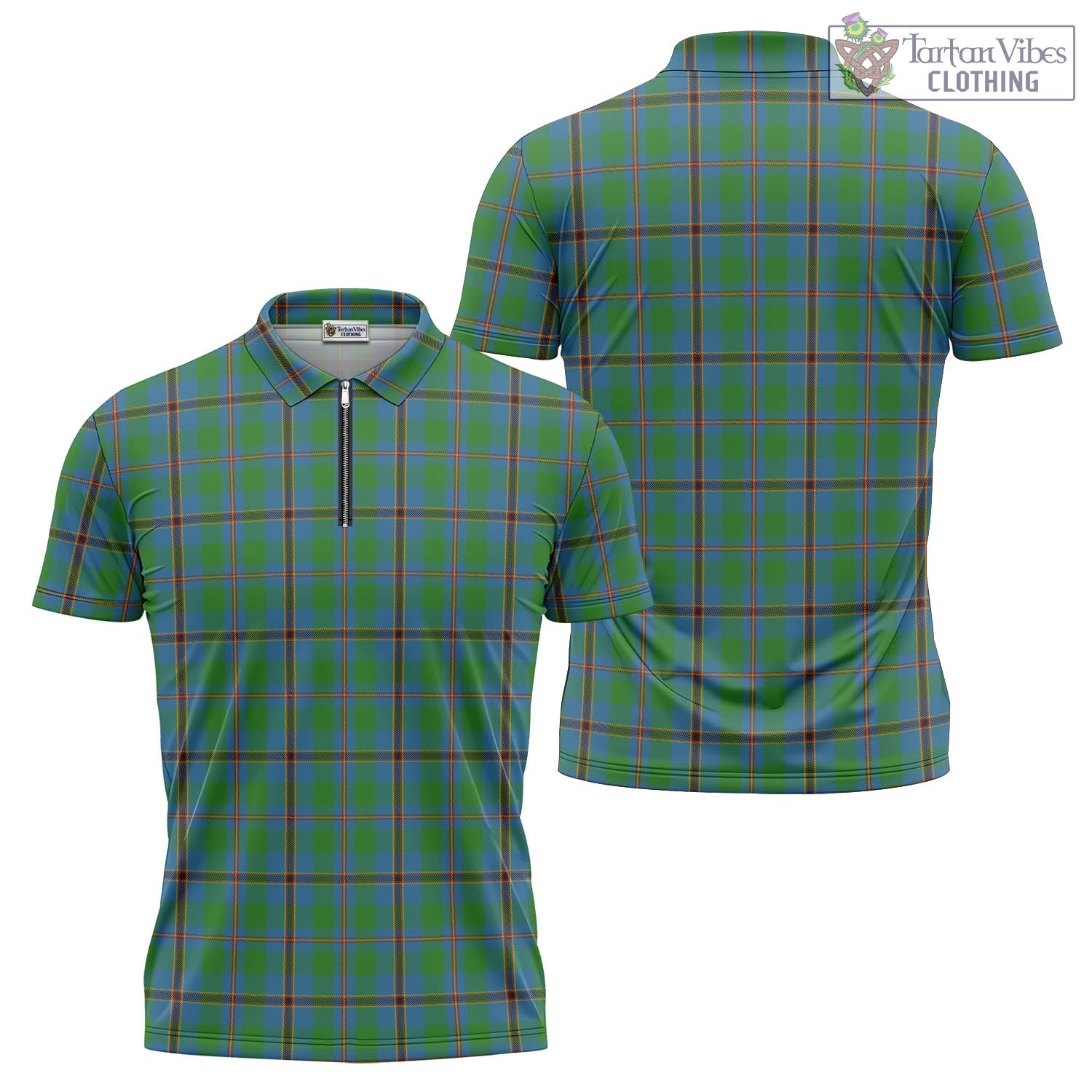 Snodgrass Tartan Zipper Polo Shirt Unisex - Tartan Vibes Clothing