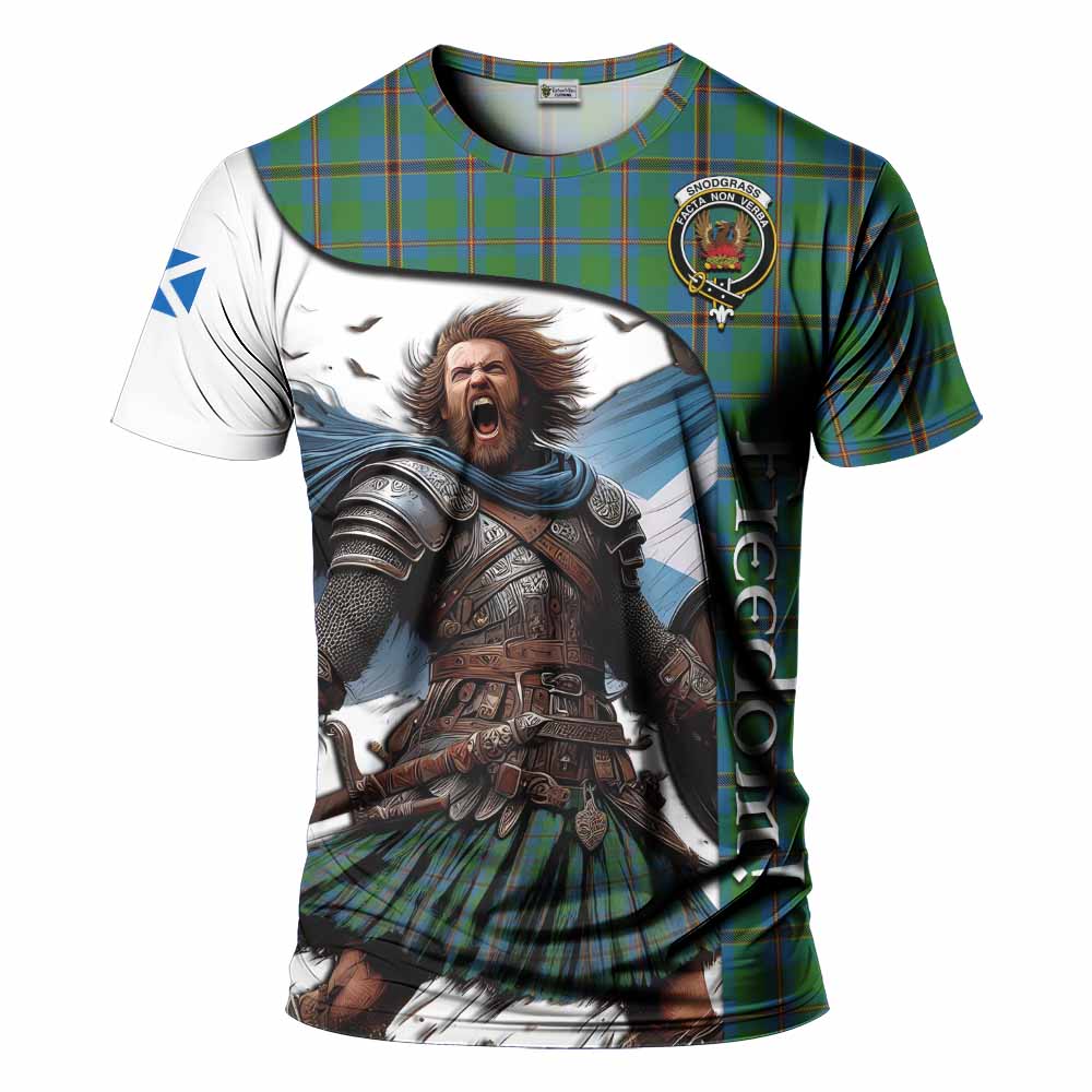 Snodgrass Crest Tartan T-Shirt Inspired by the Freedom of Scottish Warrior