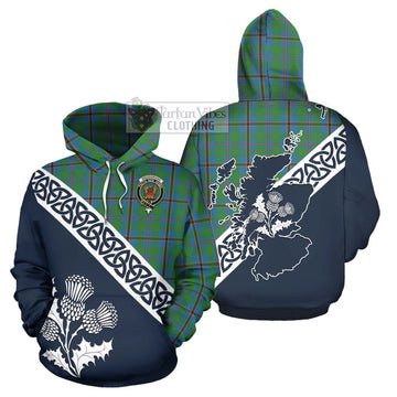Snodgrass Tartan Hoodie Featuring Thistle and Scotland Map Zip Hoodie - Tartan Vibes Clothing