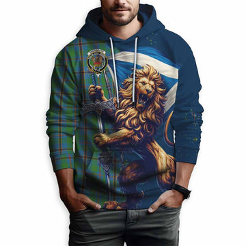 Snodgrass Tartan Family Crest Hoodie with Scottish Majestic Lion Zip Hoodie - Tartan Vibes Clothing
