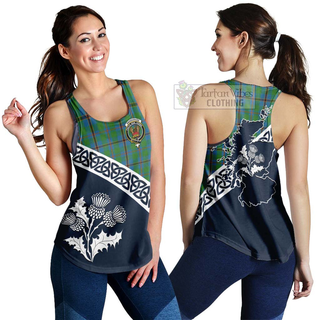 Snodgrass Tartan Women's Racerback Tanks Featuring Thistle and Scotland Map 4XL - Tartan Vibes Clothing