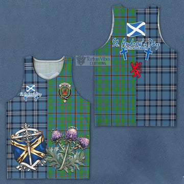 Snodgrass Tartan Men's Tank Top Happy St. Andrew's Day Half Tartan Style Men - Tartan Vibes Clothing