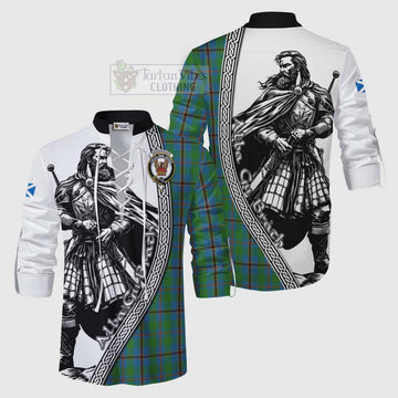 Snodgrass Tartan Clan Crest Ghillie Kilt Shirt with Highlander Warrior Celtic Style Men - Tartan Vibes Clothing