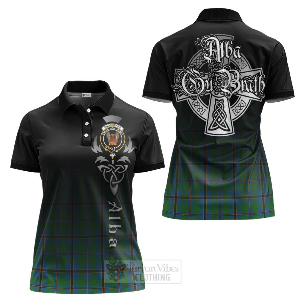 Snodgrass Tartan Women's Polo Shirt Featuring Alba Gu Brath Family Crest Celtic Inspired Women - Tartan Vibes Clothing