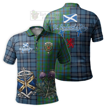 Snodgrass Tartan Polo Shirt Happy St. Andrew's Day Half Tartan Style Kid - Tartan Vibes Clothing
