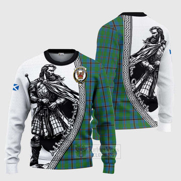 Snodgrass Tartan Clan Crest Knitted Sweater with Highlander Warrior Celtic Style Unisex - Tartan Vibes Clothing