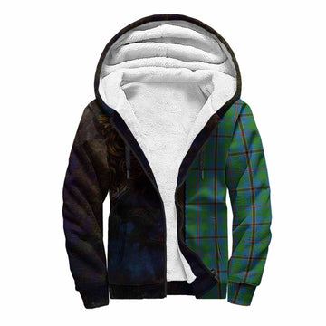 Tartan Vibes Clothing Snodgrass Tartan Family Crest Sherpa Hoodie Alba Gu Brath Be Brave Lion Ancient Style