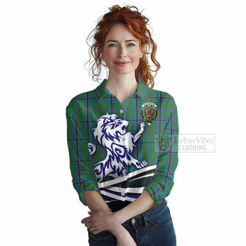 Snodgrass Tartan Women's Casual Shirt with Alba Gu Brath Regal Lion Emblem Female - Tartan Vibes Clothing