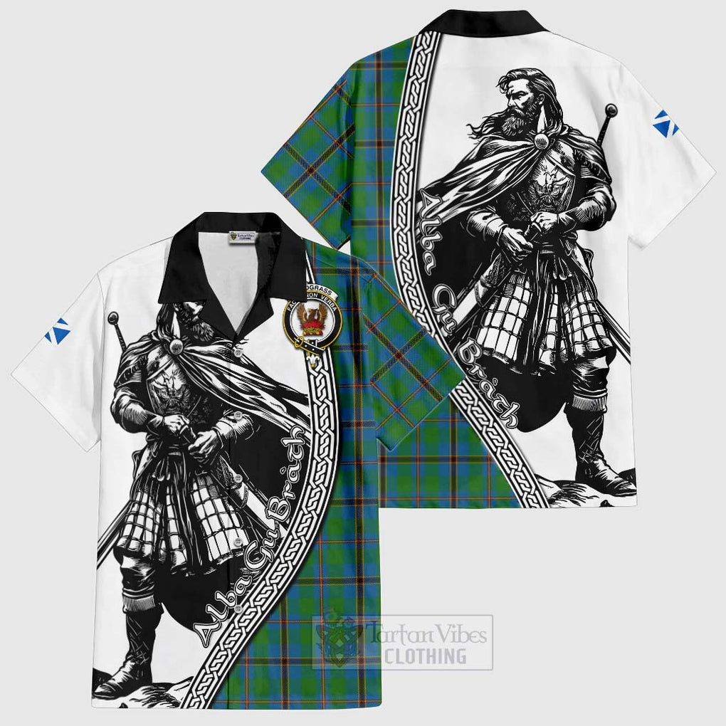 Snodgrass Tartan Clan Crest Hawaiian Shirt with Highlander Warrior Celtic Style Kid - Tartan Vibes Clothing
