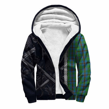 Snodgrass Tartan Sherpa Hoodie with Family Crest Cross Sword Thistle Celtic Vibes Unisex S - Tartan Vibes Clothing
