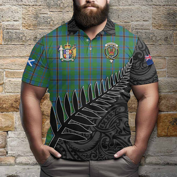 Snodgrass Crest Tartan Polo Shirt with New Zealand Silver Fern Half Style Kid - Tartan Vibes Clothing