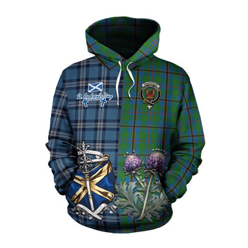 Snodgrass Tartan Cotton Hoodie Happy St. Andrew's Day Half Tartan Style Pullover Hoodie XS - Tartan Vibes Clothing