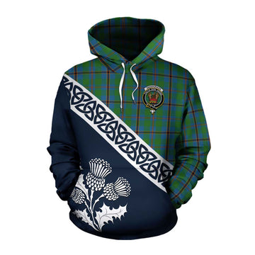 Snodgrass Tartan Cotton Hoodie Featuring Thistle and Scotland Map Pullover Hoodie XS - Tartan Vibes Clothing