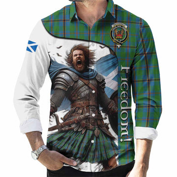 Tartan Vibes Clothing Snodgrass Crest Tartan Long Sleeve Button Shirt Inspired by the Freedom of Scottish Warrior
