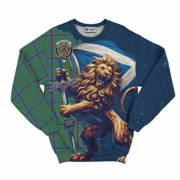 Snodgrass Tartan Family Crest Sweatshirt with Scottish Majestic Lion Unisex - Tartan Vibes Clothing